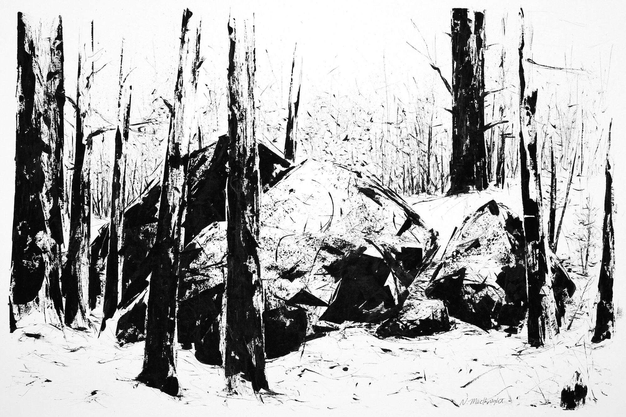 The Professors (Winter)Gouache on Paper24 x 18 Framed1,100 Natalie